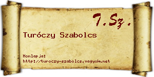 Turóczy Szabolcs névjegykártya