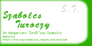 szabolcs turoczy business card